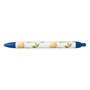 Stylo Bleu Aquarelle Citrons & Popsicles