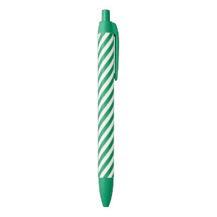 Stylo Bleu Bandes de degrés vert et blanc motif