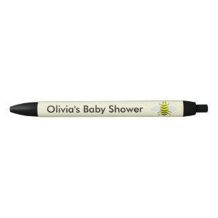 Stylo Bleu Bébé jaune mignon abeille Baby shower neutre