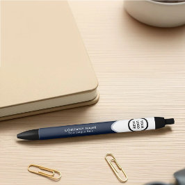 Stylo Bleu Bleu marine élégant Logo personnalisé Marque promo