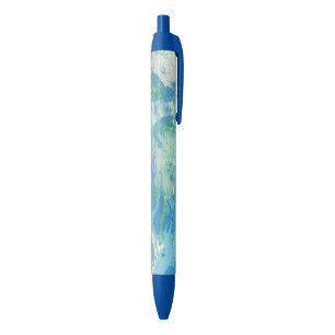 Stylo Bleu Bleu Vert Blanc Moderne Élégant Modèle Abstrait