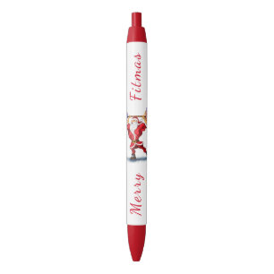 Stylo Bleu Bodybuilder Santa Claus avec cadeaux de Noël - Am