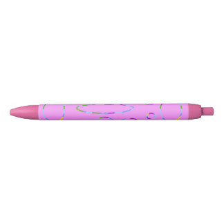 Stylo Bleu Boucles modernes sur Pink Magenta