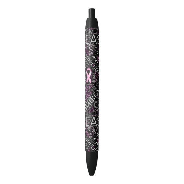 Stylo Bleu Cancer du sein Sensibilisation Mot Cloud ID261 (devant Vertical)