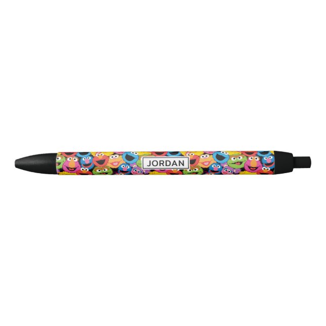Stylo Bleu Caractère de rue Sésame Face au Motif (Devant)