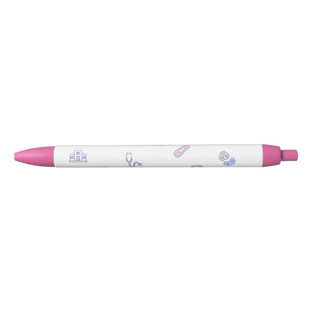 Stylo Bleu Caricature médicale mignonne médecin allaitant doo (Devant)