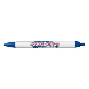 Stylo Bleu Carte de la République dominicaine