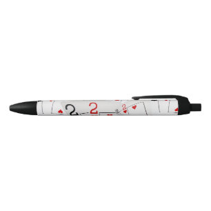 Stylo Bleu Cartes De Poker Deux Couches,