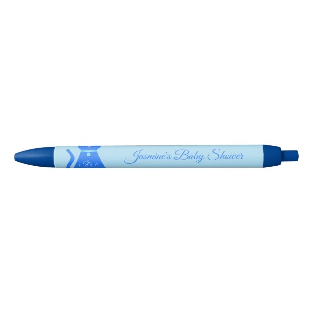Stylo Bleu Cute Blue Baby Boy Chat Baby shower personnalisé (Devant)