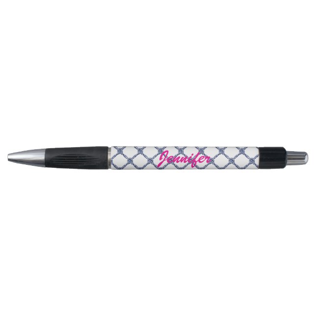 Stylo Bleu de la Marine Noeuds Nautiques (Devant)