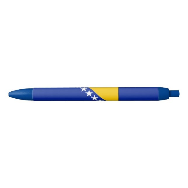 Stylo Bleu Drapeau de Bosnie-Herzégovine patriotique (Devant)