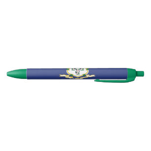 Stylo Bleu Drapeau de l'État du Connecticut
