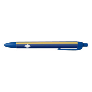 Stylo Bleu Drapeau de Nauru
