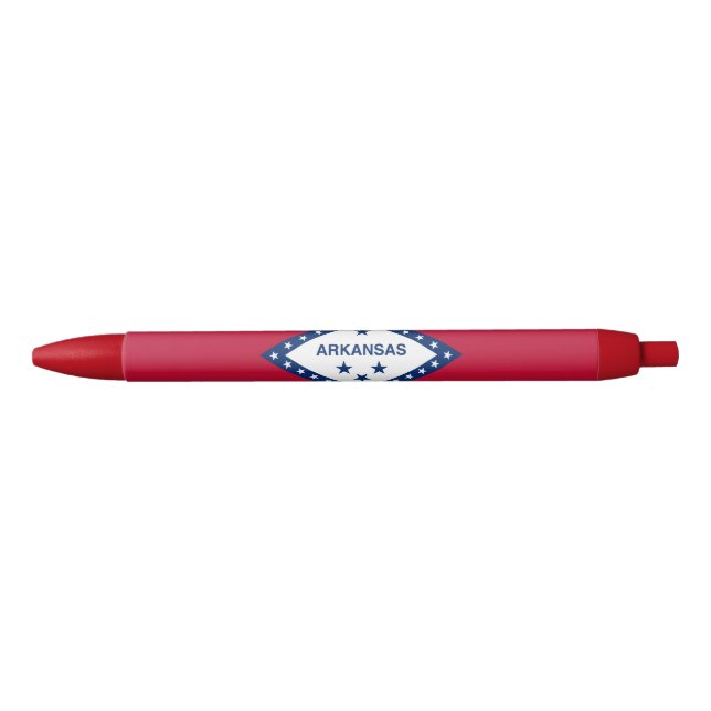 Stylo Bleu Drapeau d'État de l'Arkansas (Devant)