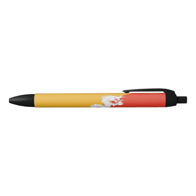 Stylo Bleu Drapeau du Bhoutan patriotique (Haut)