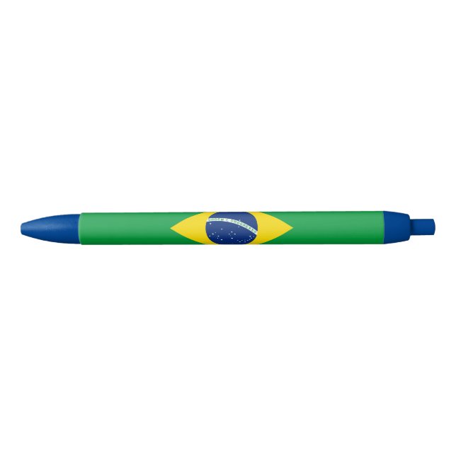 Stylo Bleu Drapeau du Brésil patriotique (Devant)