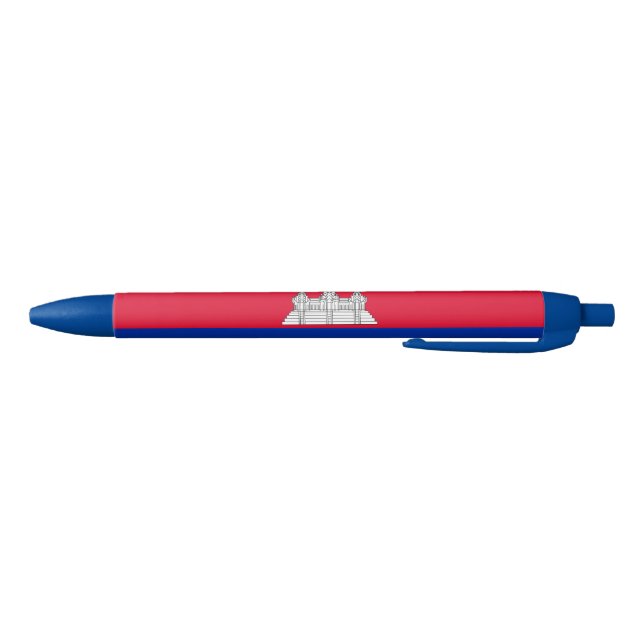 Stylo Bleu Drapeau du Cambodge patriotique (Bas)