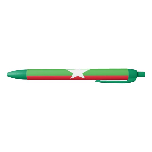 Stylo Bleu Drapeau du Myanmar (Bas)