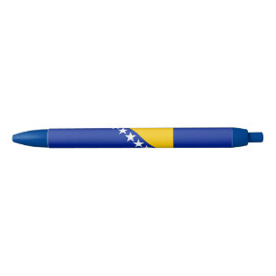 Stylo Bleu Drapeau patriotique de Bosnie-Herzégovine