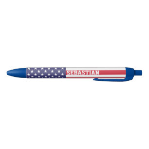 Stylo Bleu Drapeau patriotique personnalisé par Américain d