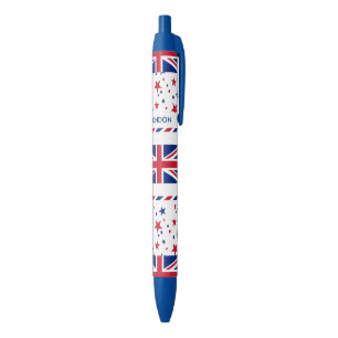 Stylo Bleu Drapeau personnalisé du Royaume-Uni