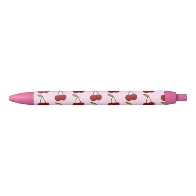 Stylo Bleu Écriture de Kawaii Cherries (Devant)