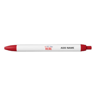 STYLO BLEU ÉLÉGANT BLANC PERSONNALISABLE MODERNE MARQUE VÉRIF