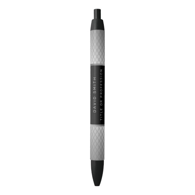 Stylo Bleu Élégant métal argenté de luxe (devant Vertical)