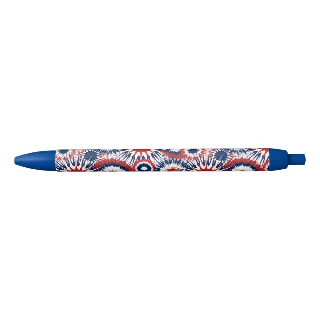 Stylo Bleu Feu d'artifice Patriotique rouge blanc et bleu (Devant)