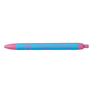 Stylo Bleu Flamants roses Lesbiennes de Noël Flamant rose Bel