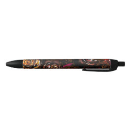 Stylo Bleu Fleurs de Jardin Sombre Lumière d'Automne Automne