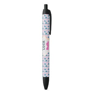 Stylo Bleu Fleurs personnalisées et sur mesure sarcelle et ro