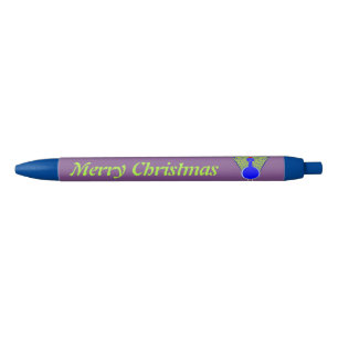 Stylo Bleu Funny Christmas Peacock Personnalisé