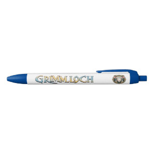 Stylo Bleu Grimmloch Emblème de la Chèvre Jeu de rôle fantast