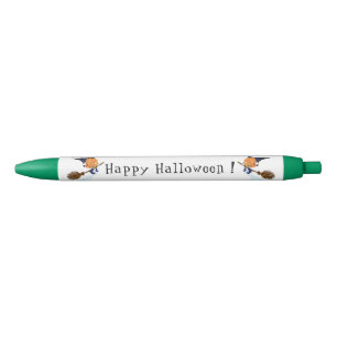 Stylo Bleu Happy Halloween sorcière Citrouille Volant Chambr