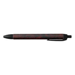 Stylo Bleu Jardin sombre fleurs romantiques rouges gothique g