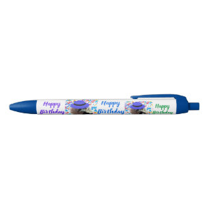 Stylo Bleu Joyeux Anniversaire Faire Un Puodle Souhaitable St