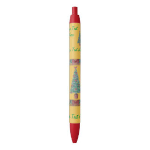 Stylo Bleu L'arbre de Noël avec le rouge de décorations