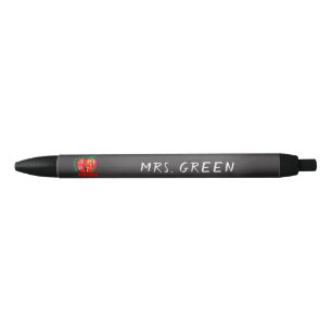 Stylo Bleu Le meilleur tableau Apple de cadeau du professeur