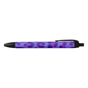 Stylo Bleu "Leopard violet électrique"