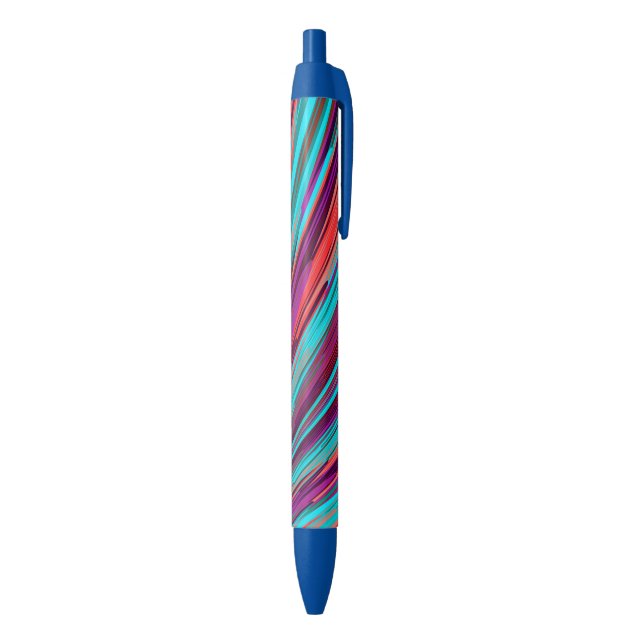 Stylo Bleu Lilac Orange Turquoise Abstrait Géométrique (Bas (Vertical))