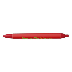 Stylo Bleu Liste de Noël rouge