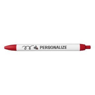 Stylo Bleu Logo de sport de badminton personnalisé