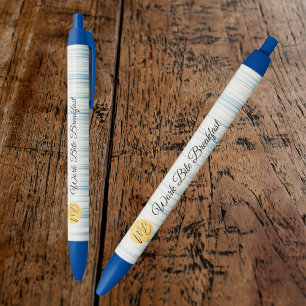 Stylo Bleu Logo d'entreprise personnalisé et nom promotionnel