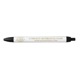 Stylo Bleu Logo d'entreprise personnalisé simple et blanc