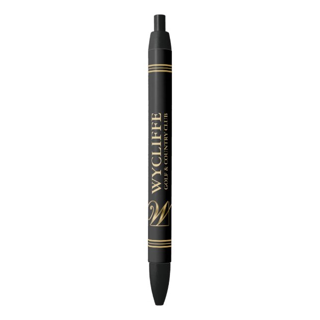 Stylo Bleu Logo Gold Country & Golf Club et texte personnalis (devant Vertical)