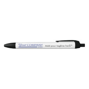 Stylo Bleu Logo promotionnel bleu et blanc