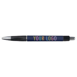 Stylo Bleu Marine avec Poignée Encre Noire Logo d'