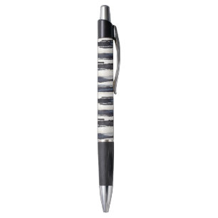 Stylo Bleu Marine Rayures Blanches