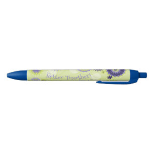 Stylo Bleu Meilleur ami personnalisé Floral Pretty Green
